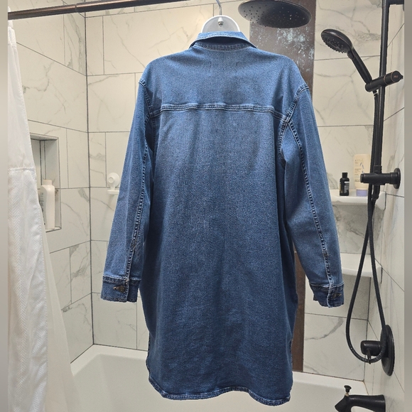 CK JEANS CALVIN KLEIN DENIM SHIRT DRESS M - Picture 6 of 12